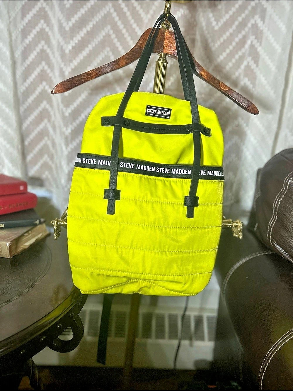 Steve Madden Nylon Backpack in Yellow & Black